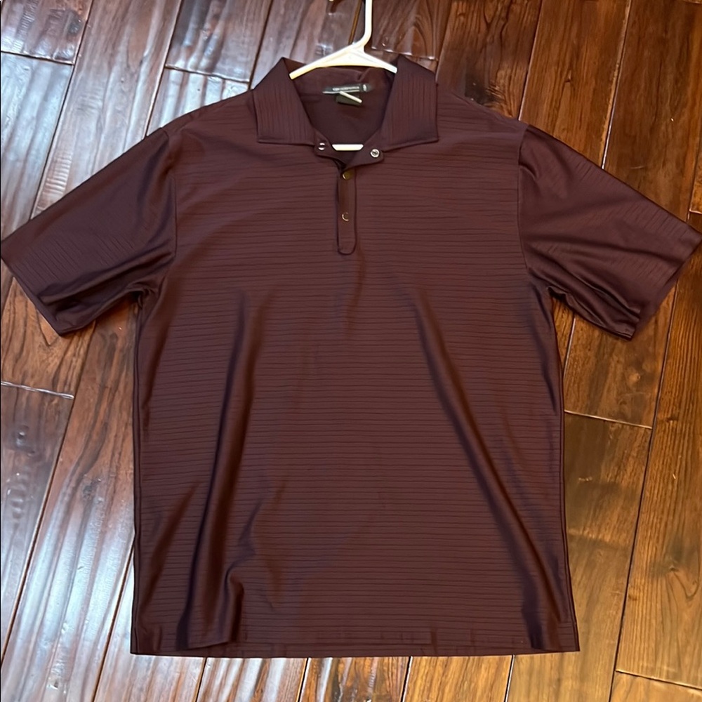 Tiger Woods Platinum Polo Shirt Large Dri-Fit